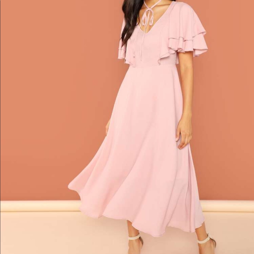 Flowy Solid Dress
